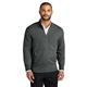 aerial view a charcoal heather port authority(r) easy care full - zip sweater, image 1 of 5