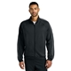 aerial view a black nike polyester track jacket, image 1 of 5