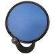a blue flexible nylon collapsible folding fan with handle