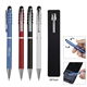 a group of recycled aluminum spinner pen with stylus