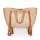 aerial view a beige with brown accents hermosa woven beach cooler bag, image 1 of 5