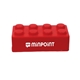 aerial view a red construction building block shape stress ball, image 1 of 2