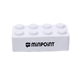 aerial view a white construction building block shape stress ball, image 1 of 2