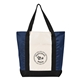 aerial view a lapis blue summit recycled tote bag, image 1 of 5