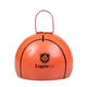 aerial view a orange basketball shape cow bell, image 1 of 4