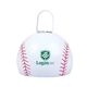 aerial view a white baseball shape cow bell, image 1 of 3