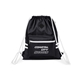 aerial view a black team 365 zone drawstring backpack, image 1 of 4