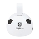 aerial view a white soccer ball shape cow bell, image 1 of 4