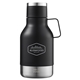 aerial view a black dri duck rover 32 oz water bottle with pet bowl, image 1 of 8