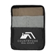 aerial view a black 3pc travel packing cube set, image 1 of 9