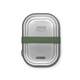 aerial view a olive black+blum large stainless steel lunch box, image 1 of 6