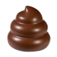 aerial view a brown goofy group poo shape stress ball, image 1 of 4