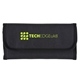 aerial view a heathered black rpet roll - up tech organizer, image 1 of 2