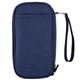 aerial view a heathered blue rpet travel tech organizer, image 1 of 2
