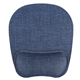 aerial view a heathered blue rpet ergonomic mouse mat, image 1 of 6