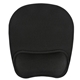 aerial view a heathered black rpet ergonomic mouse mat, image 1 of 4