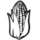 a black promotional corn - shaped foam mitt