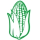 a kelly green 354 promotional corn - shaped foam mitt