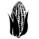 a white promotional corn - shaped foam mitt