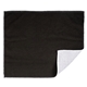 aerial view a black 15 x 18 recycled poly rally towel, image 1 of 3