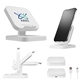 aerial view a white 15w rabs charging phone stand, image 1 of 3