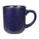 aerial view a cobalt blue 14 oz speckled matte ceramic mug, image 1 of 2