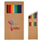 aerial view a natural paper box 12- piece colored pencil set, image 1 of 3