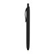 aerial view a black zinnia rubberized pen with stylus, image 1 of 4