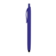 aerial view a light blue zinnia rubberized pen with stylus, image 1 of 4