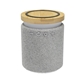 aerial view a gray ultra - sound speaker with 10w bamboo wireless charger, image 1 of 2