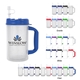 a clear shell & white lid & granite handle large 32 oz thermo insulated mug