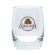 aerial view a clear 6 oz full color whiskey glass, image 1 of 2