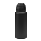 aerial view a black with black 32 oz pop sip recycled stainless steel bottle, image 1 of 5