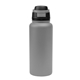 aerial view a gray with black 32 oz pop sip recycled stainless steel bottle, image 1 of 5