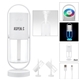 aerial view a white rotating light - up humidifier, image 1 of 2