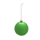 aerial view a metallic green chrome round disk ornament, image 1 of 2