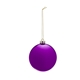 aerial view a metallic purple chrome round disk ornament, image 1 of 2