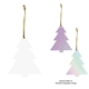 aerial view a clear acrylic ornament - tree, image 1 of 2