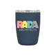 aerial view a navy blue vinglace(r) 12 oz everyday glass, full color digital, image 1 of 2