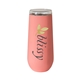 a coral vinglace(r) 6 oz champagne flute, full color digital