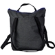 aerial view a blue eco - conscious 10 x 4 x 15 rpet tote / backpack, image 1 of 3