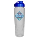 aerial view a group of recycled pet - 24 oz bottle with flip top cap, full color digital, image 3 of 10