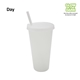 aerial view a group of nite glow 26 oz tumbler with lid straw, full color digital, image 4 of 7