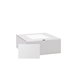aerial view a group of 10 x 10 x 4 custom white corrugate gift box and 4 x 6 card, image 18 of 19