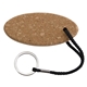 aerial view a natural buoy oval cork keychain, image 1 of 7