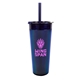 aerial view a blue glam recycled tumbler - 24 oz, image 1 of 4