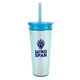 aerial view a light blue glam recycled tumbler - 24 oz, image 1 of 5