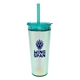 aerial view a teal glam recycled tumbler - 24 oz, image 1 of 5