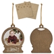 a wood w/twine cord photo snowglobe wood ornament