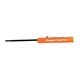 aerial view a orange pocket screwdriver - 2.5mm tech blade / button top, image 1 of 2
